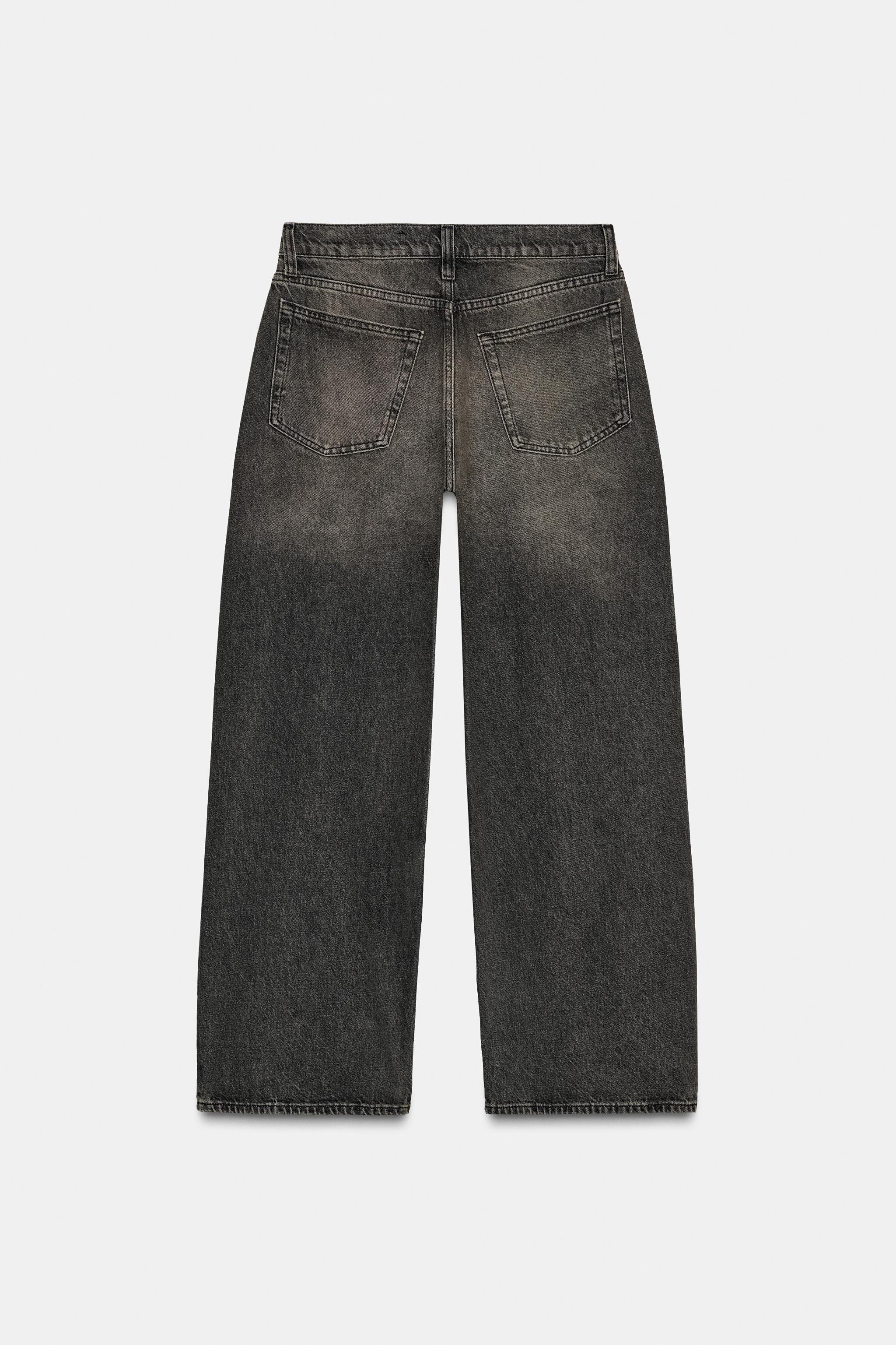 ZW COLLECTION MID-RISE WIDE LEG JEANS WITH DARTS