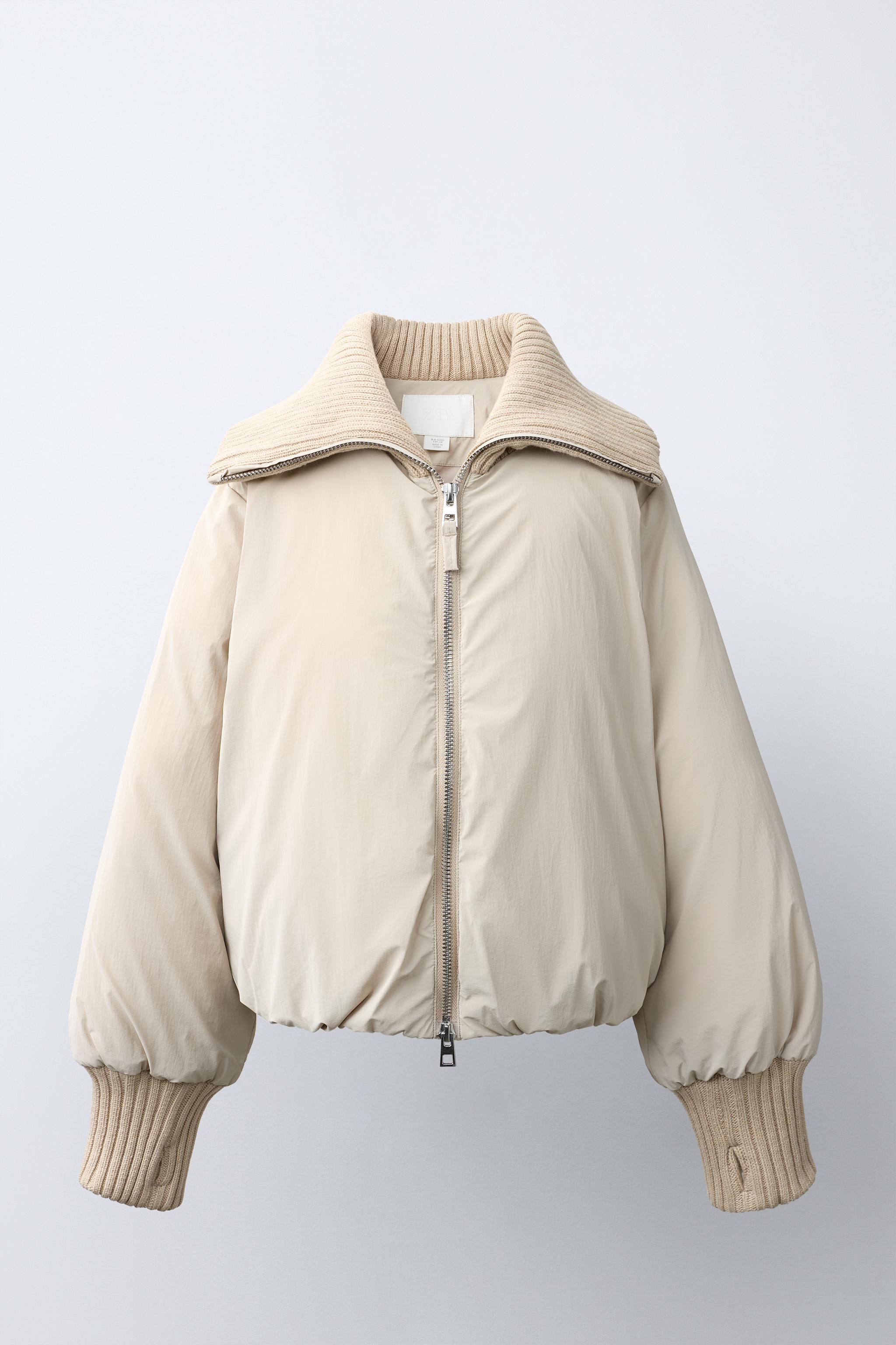 Детские куртки Zara PADDED RUBBERIZED RIBBED JACKET