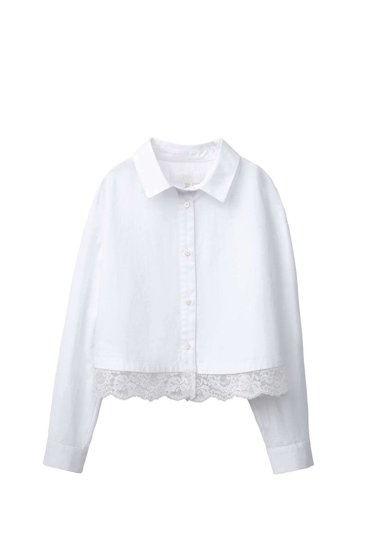 LACE DETAIL SHIRT