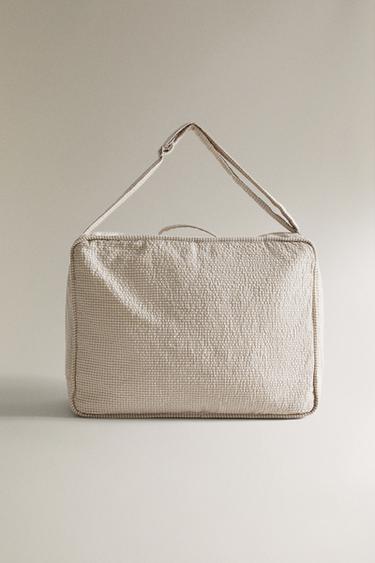 CHILDREN'S GINGHAM TRAVEL SUITCASE - Grey by Zara - Image 0