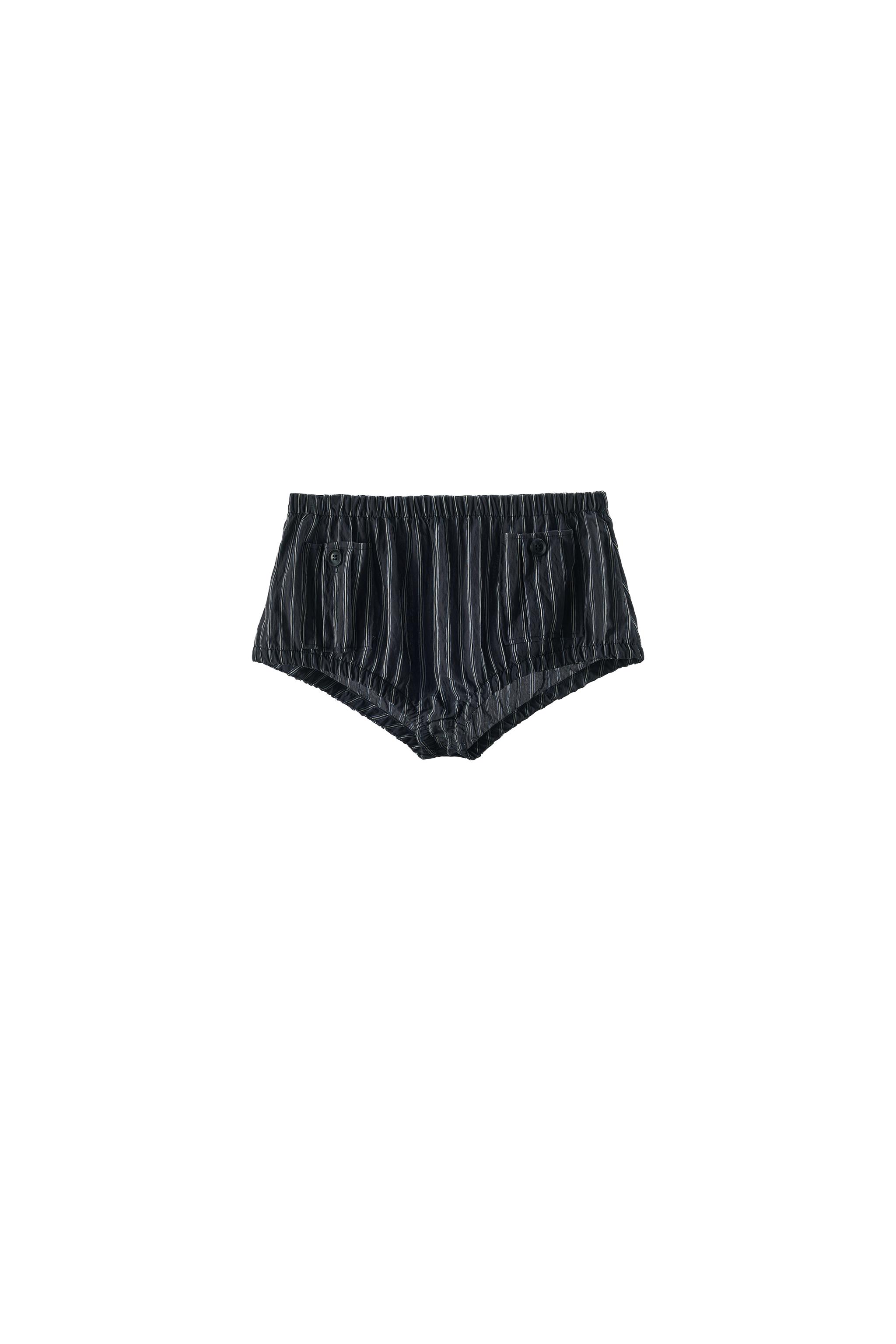 MINI-SHORT À RAYURES ET POCHES