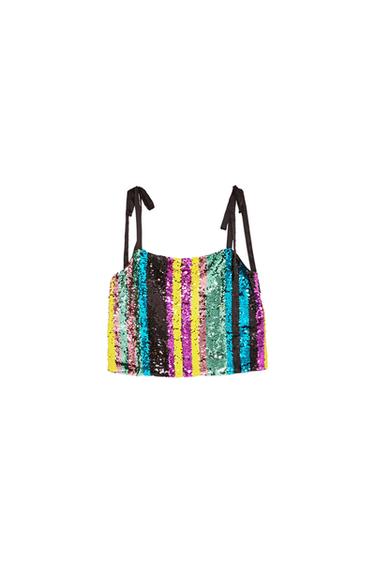MULTICOLOURED SEQUIN TOP