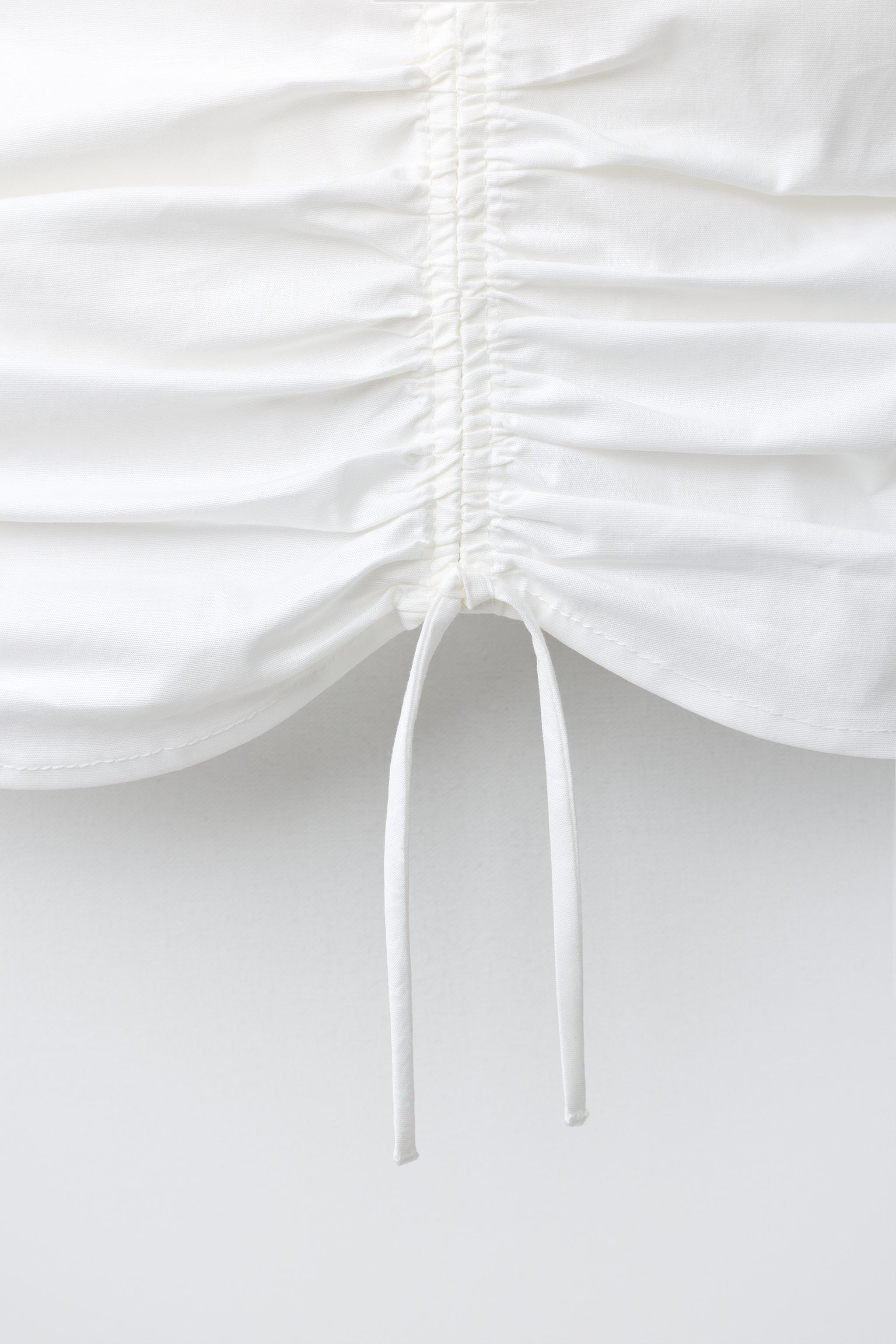 Детские рубашки Zara FITTED RUCHED SHIRT — фото 5