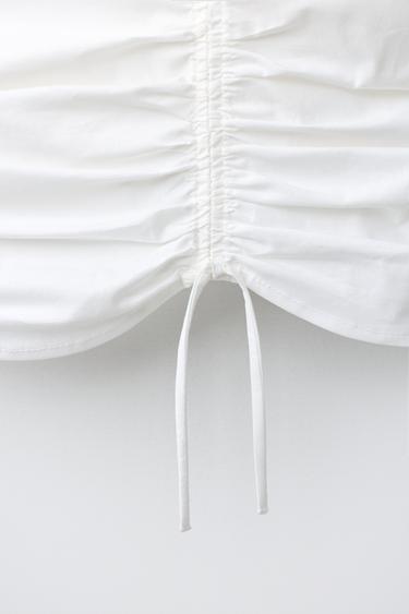 CHEMISE AJUSTÉE À PLIS - Blanc de Zara - Image 3