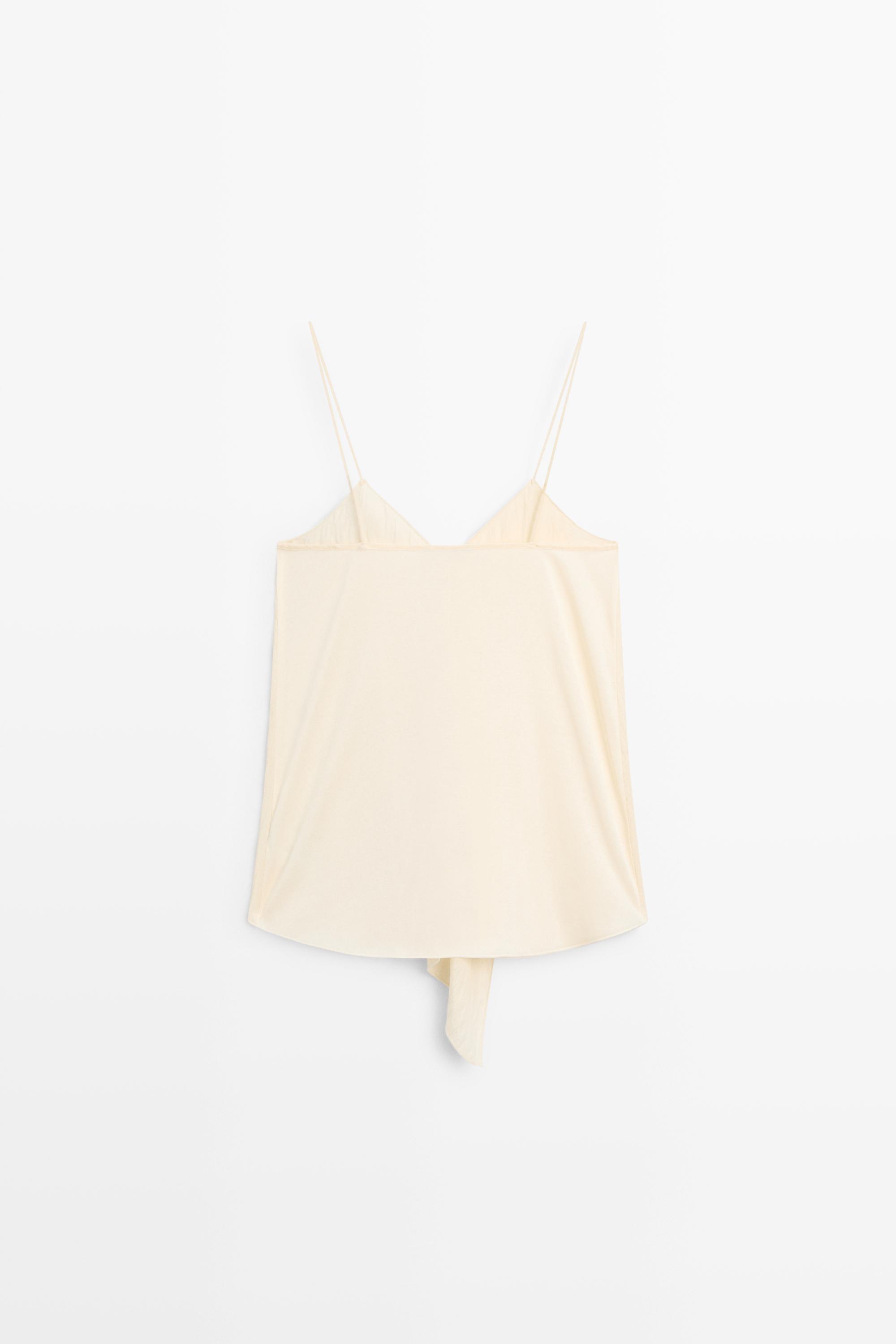 Strappy top with ruffle detail