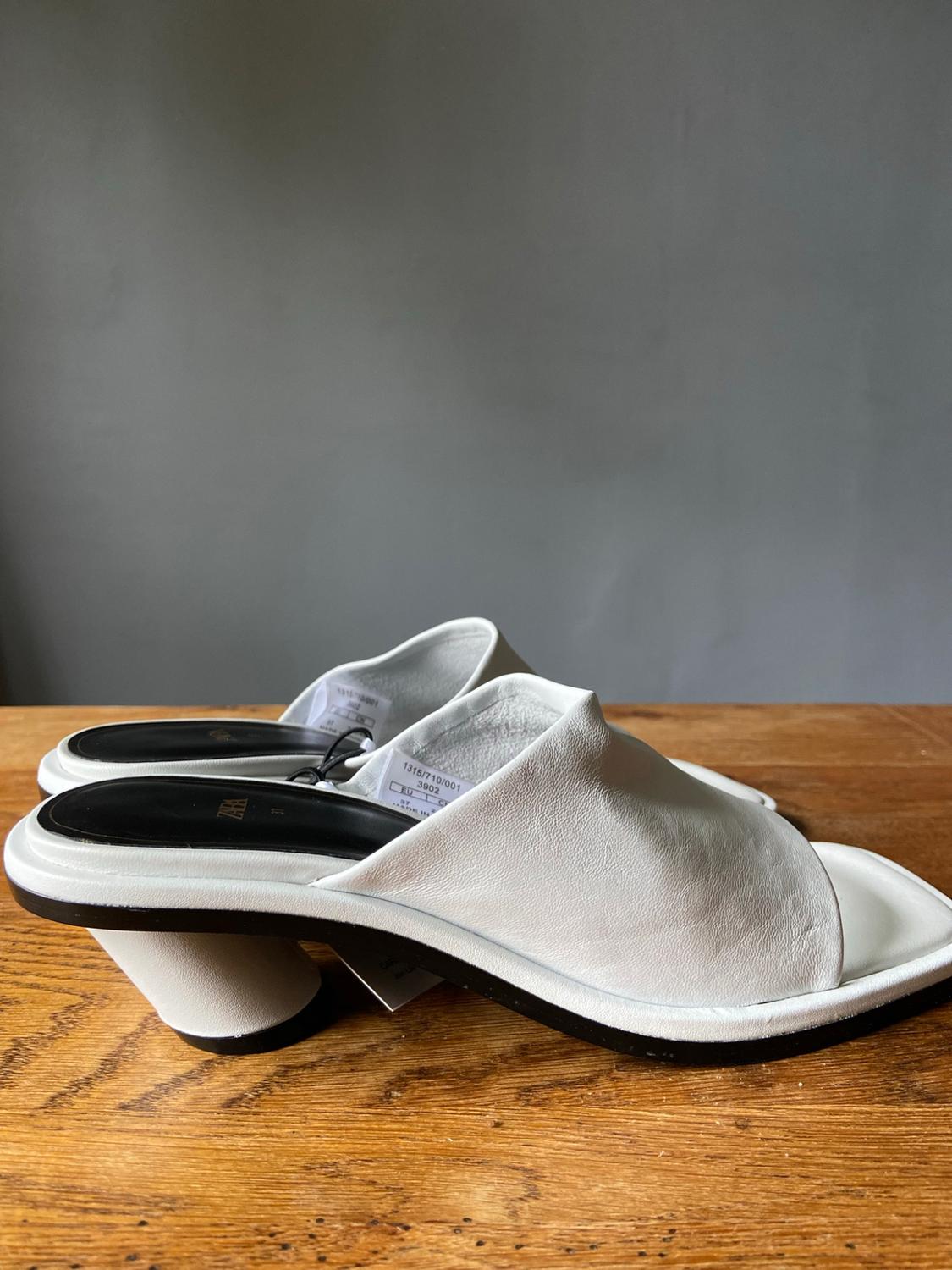 SOFT LEATHER HIGH-HEEL MULES - Image 4