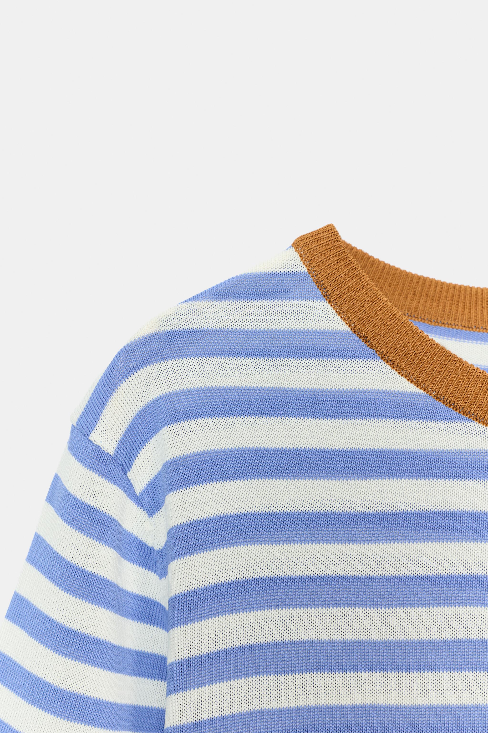 Детские свитеры Zara STRIPED KNIT TOP — фото 3