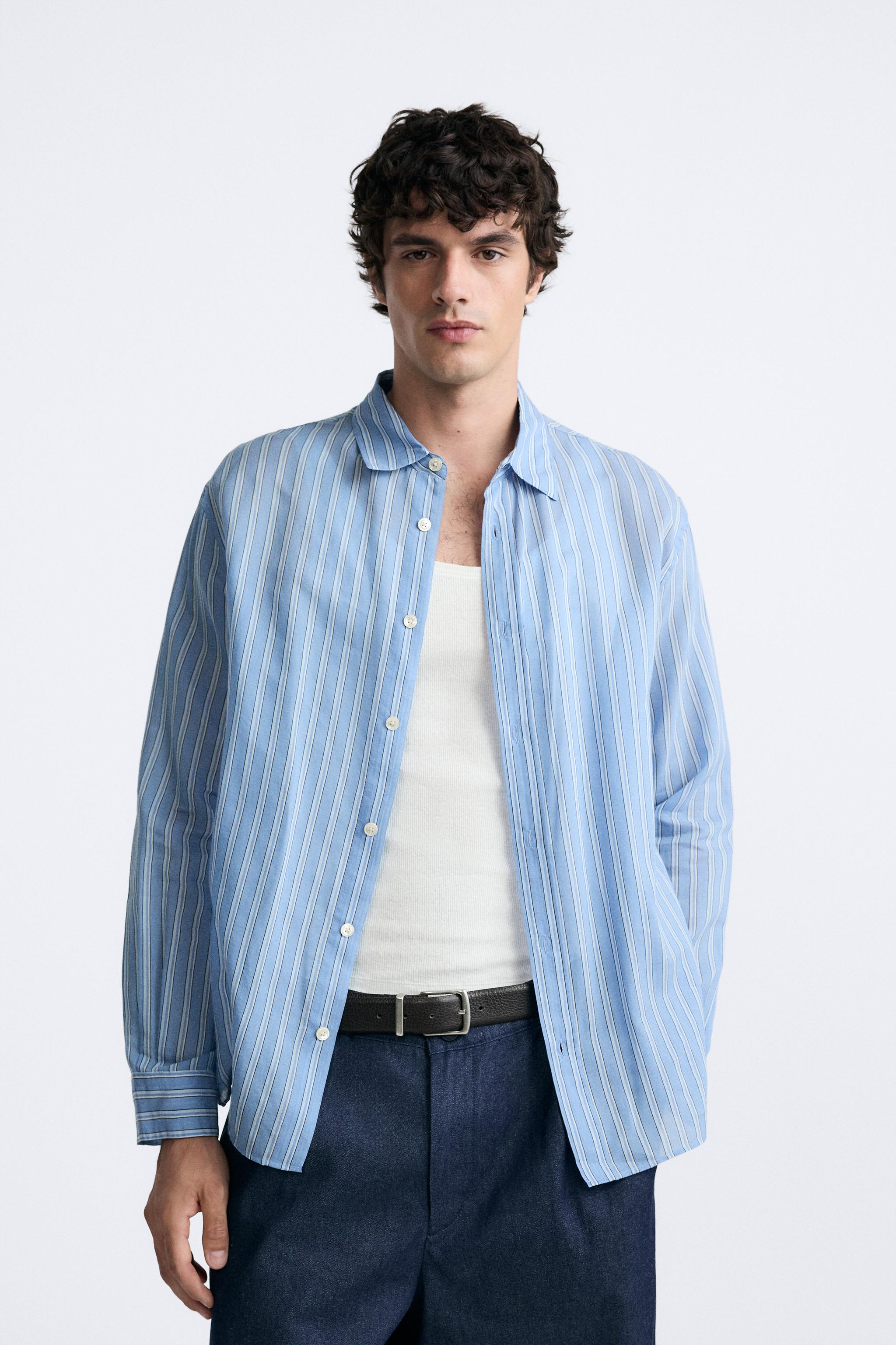CHEMISE SEMI TRANSPARENTE A RAYURES Rayures ZARA France