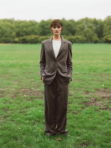 Americana traje bottonato - Chocolate de Zara