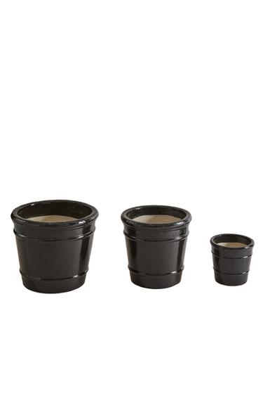 POT DE JARDIN CÉRAMIQUE - Noir de Zara