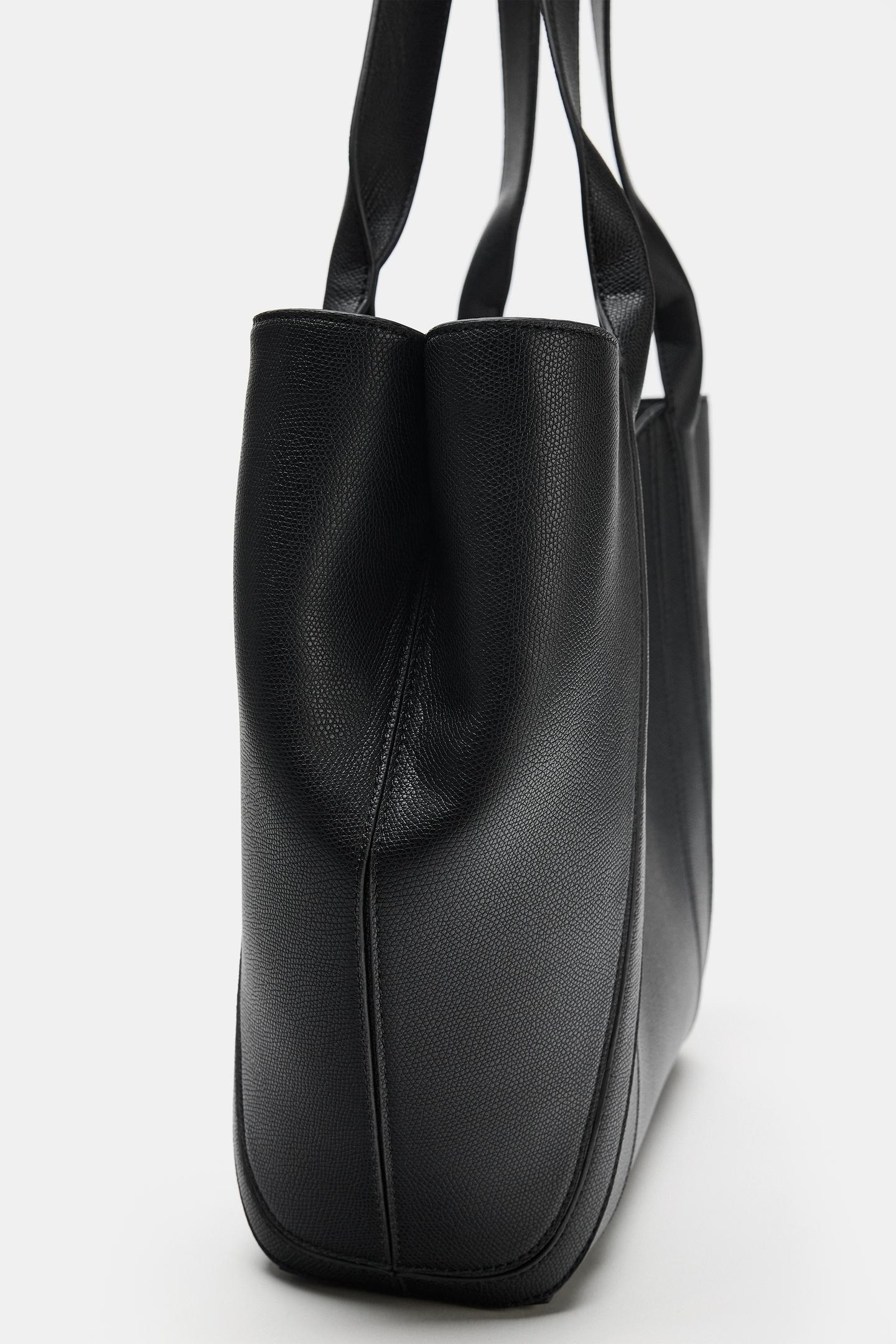 Женская сумка Zara Maxi Shopper, цвет: Чёрный — фото 5