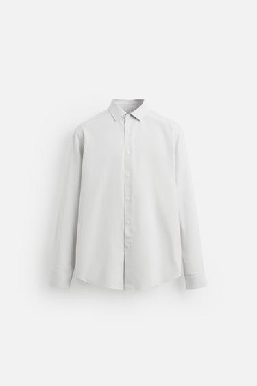 Zara SLIM FIT SHIRT - Beige