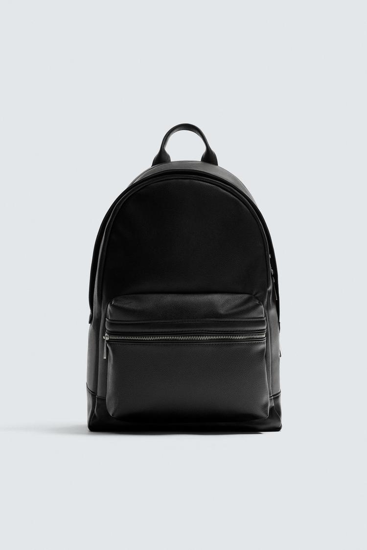 Borse Zaino Pelle Nera Zara ZAINO TEXTURE Nero ZARA Italia Italy