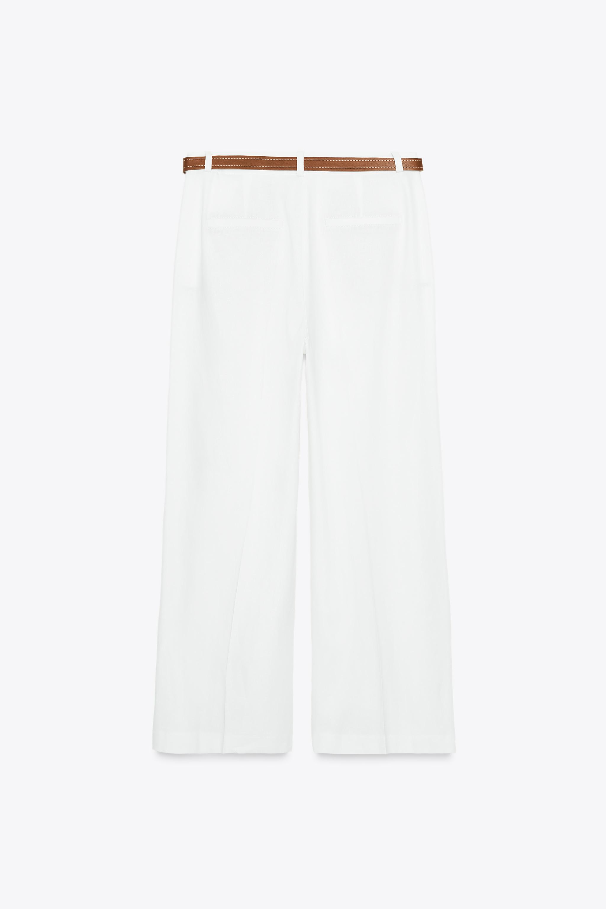 PANTALON CULOTTE AVEC CEINTURE EN LIN