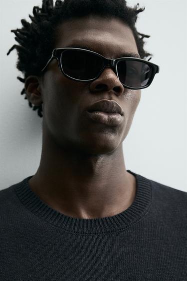 COTTON-LINEN REGULAR FIT JUMPER - Dark navy by Zara - Image 4