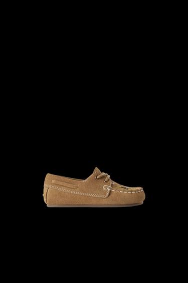 Zara LEATHER LOAFERS - Brown - Image 0