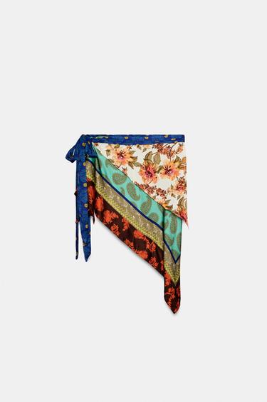 REVERSIBLE PRINTED WRAP TOP - Multicoloured by Zara