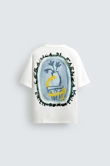 T-SHIRT IMPRIMÉS CÉRAMIQUE - Blanc de Zara - Image 7