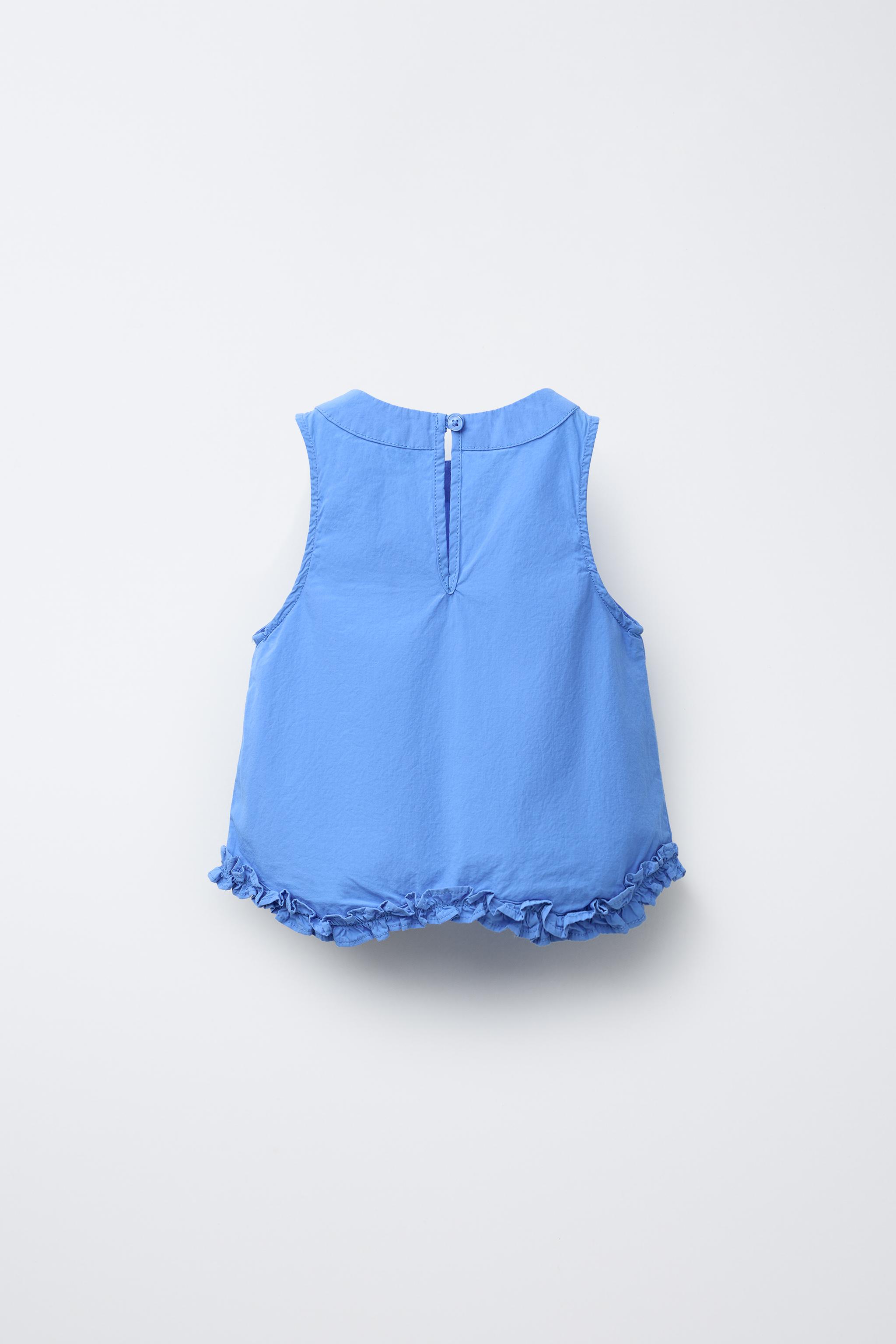 国内外の人気 フリルトップス - 濃青 | ZARA Japan / 日本 フラメンコ