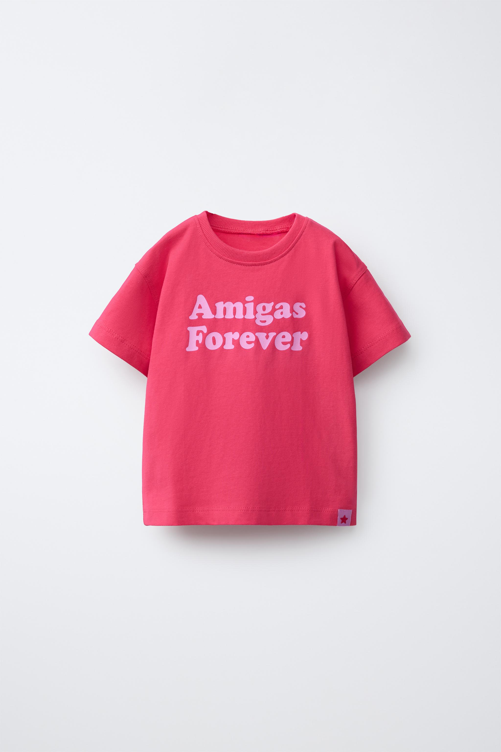 TEXT PRINT T-SHIRT — Red
