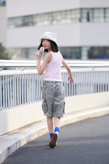 Zara 多口袋工裝牛仔短褲 - 中灰色