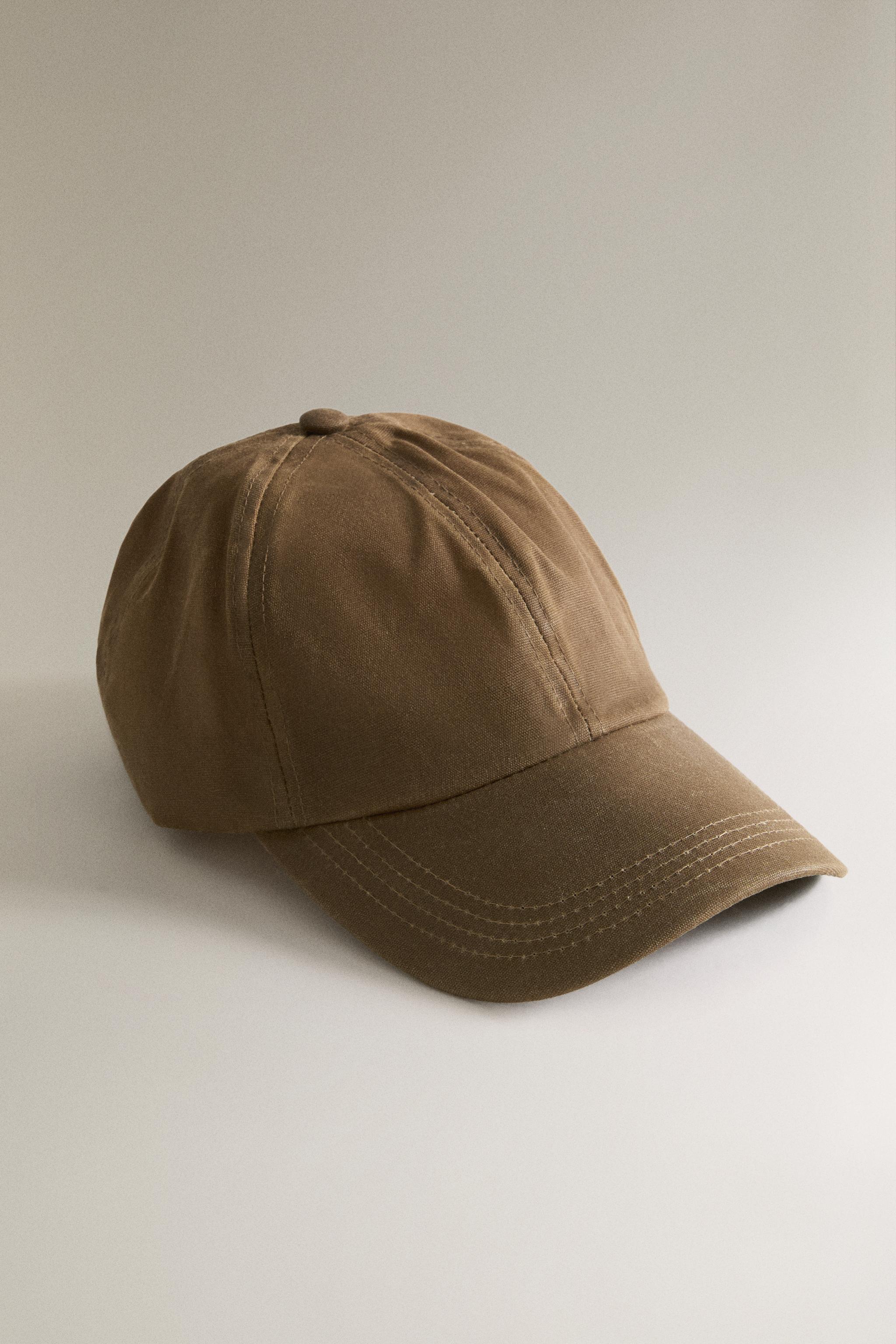 WAXED COTTON CAP - Greenish | ZARA United States