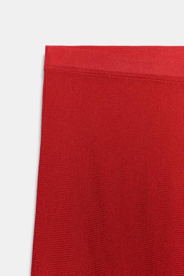 LONG KNIT SKIRT - Mid-red by Zara - Image 11