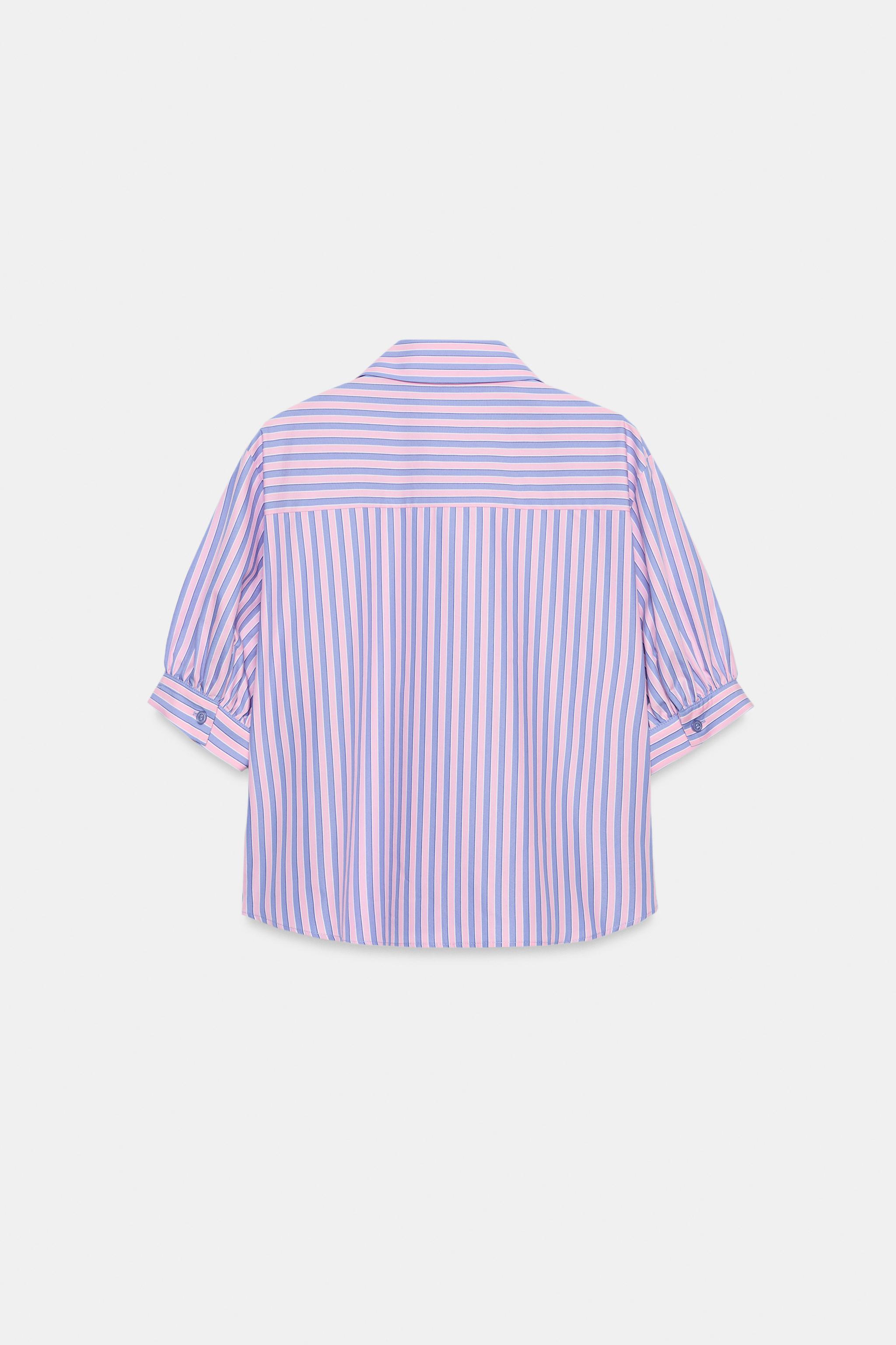 SEQUINED STRIPED SHIRT