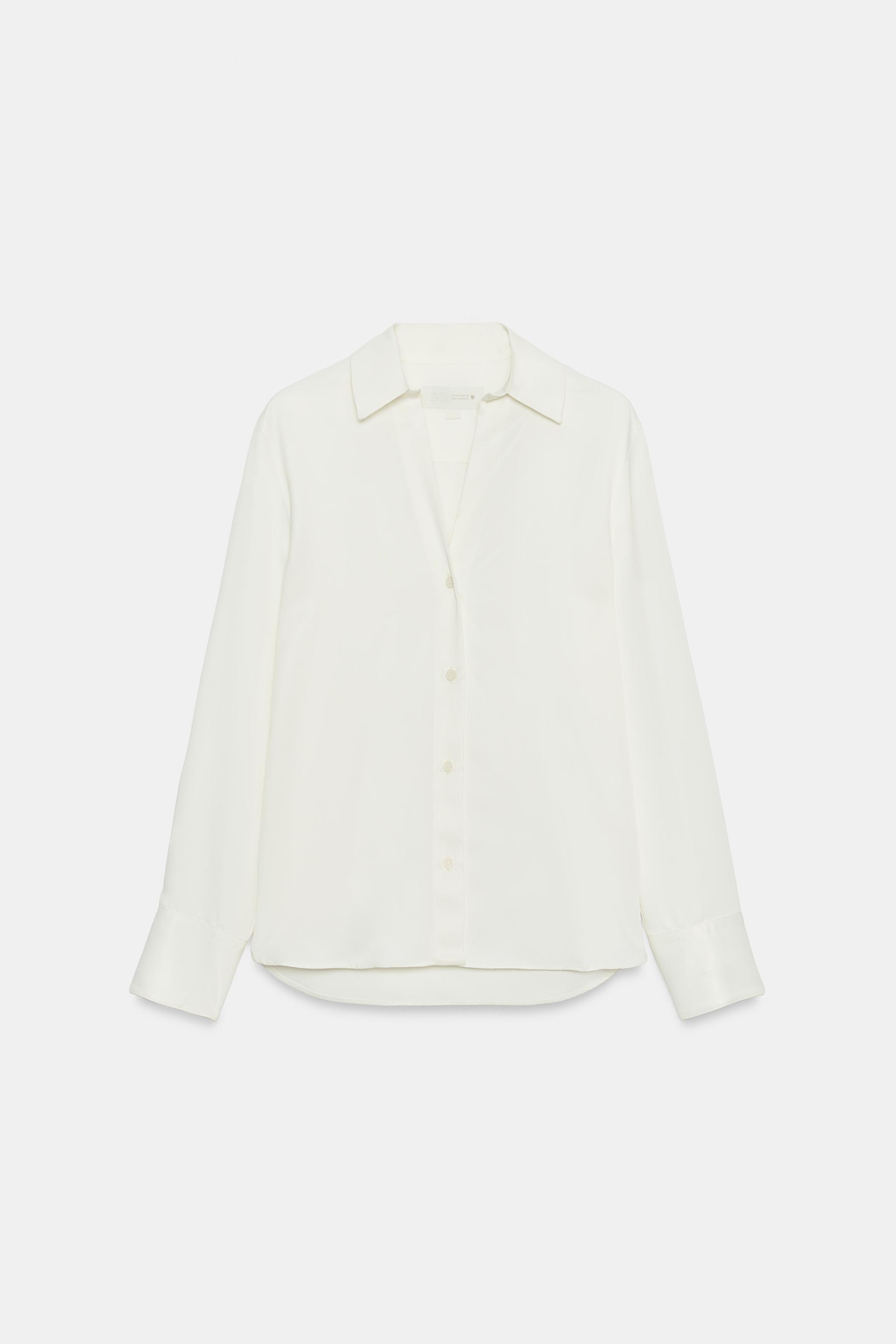 ZW COLLECTION SATIN SHIRT - Ecru | ZARA South Africa