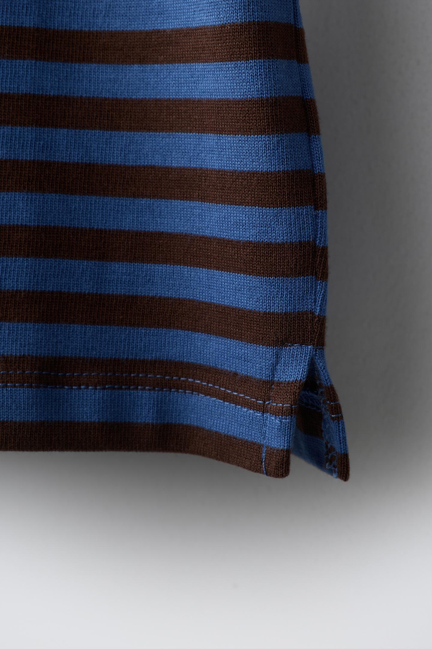 Детская футболка Zara Heavyweight Striped, цвет: Коричневый синий — фото 4