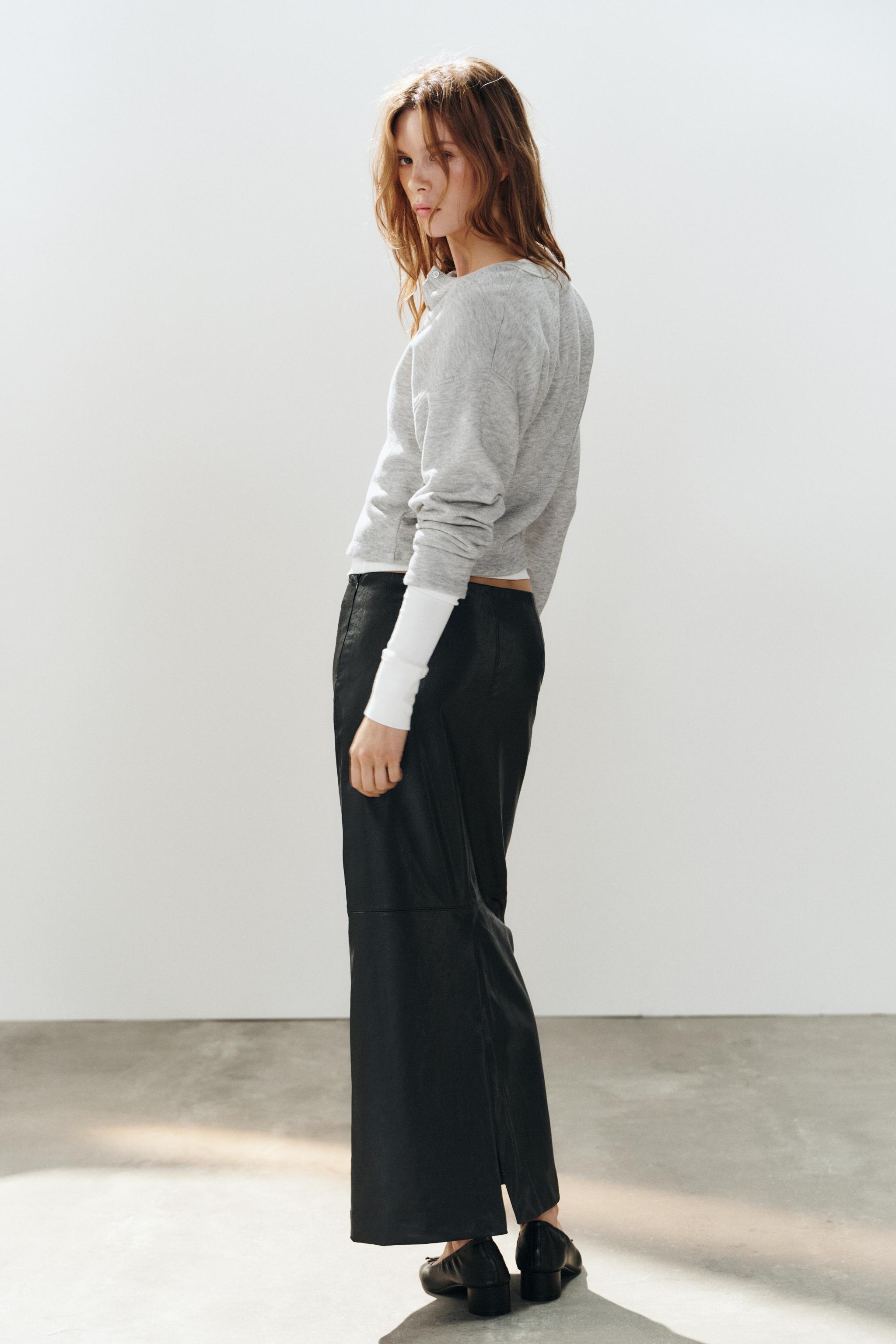 FAUX LEATHER MAXI SKIRT - thumbnail 5