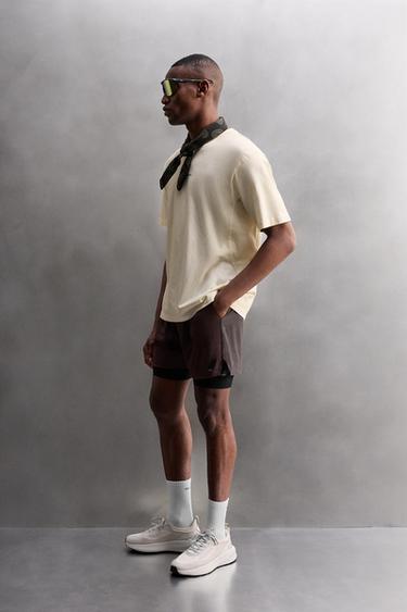 T-SHIRT IMPRIMÉ RUNNING - Blanc de Zara - Image 3