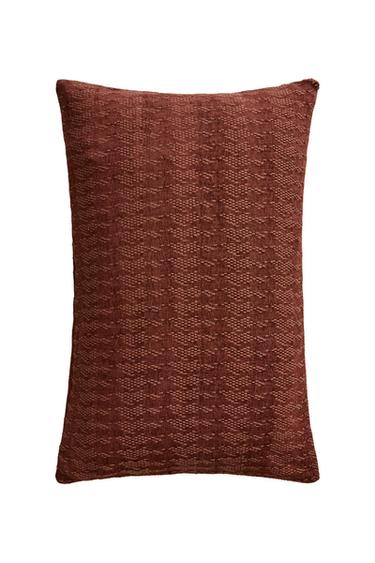 CHENILLE CUSHION COVER - Brick by Zara