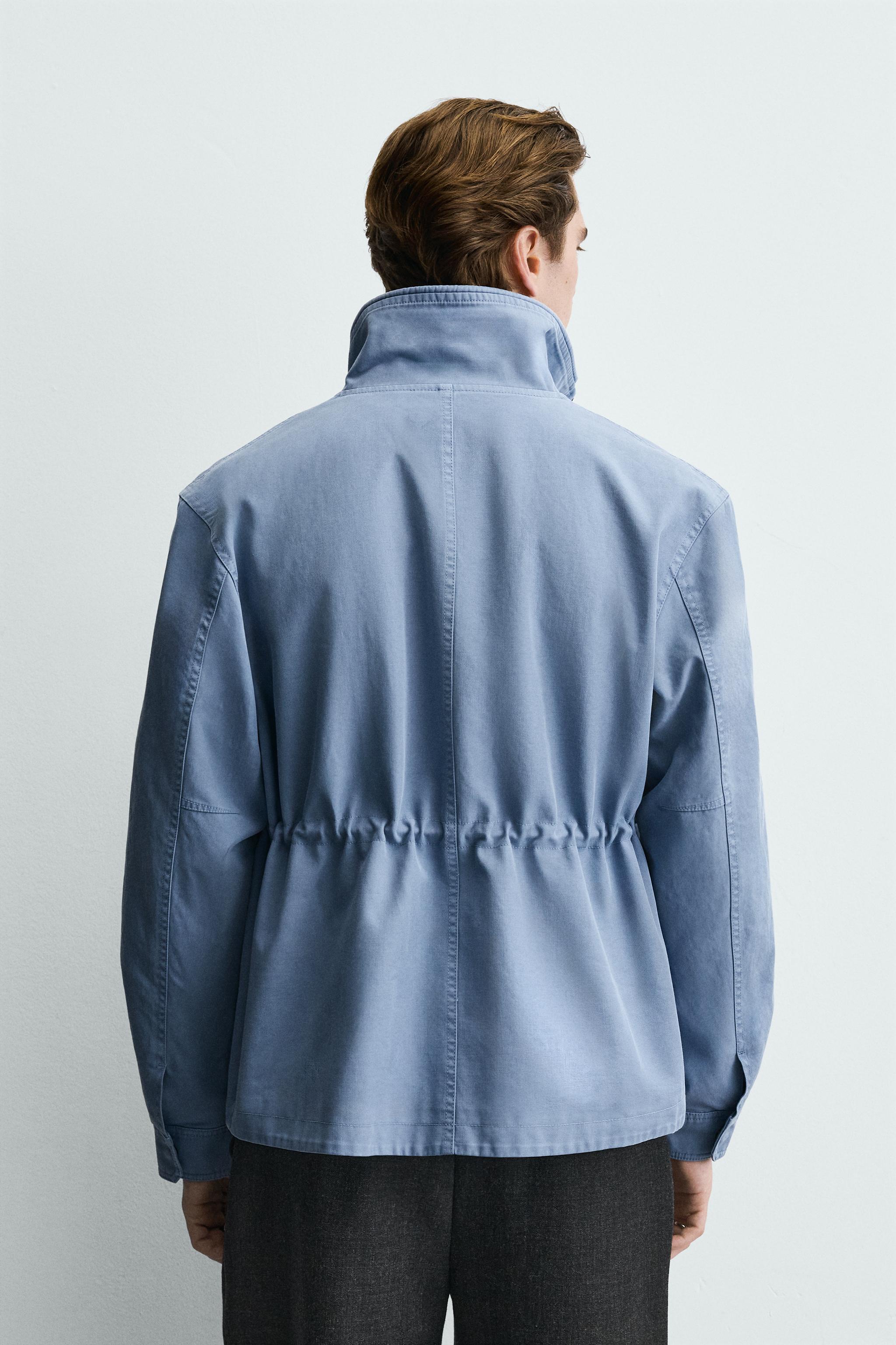 WASHED COTTON REGULAR FIT JACKET
