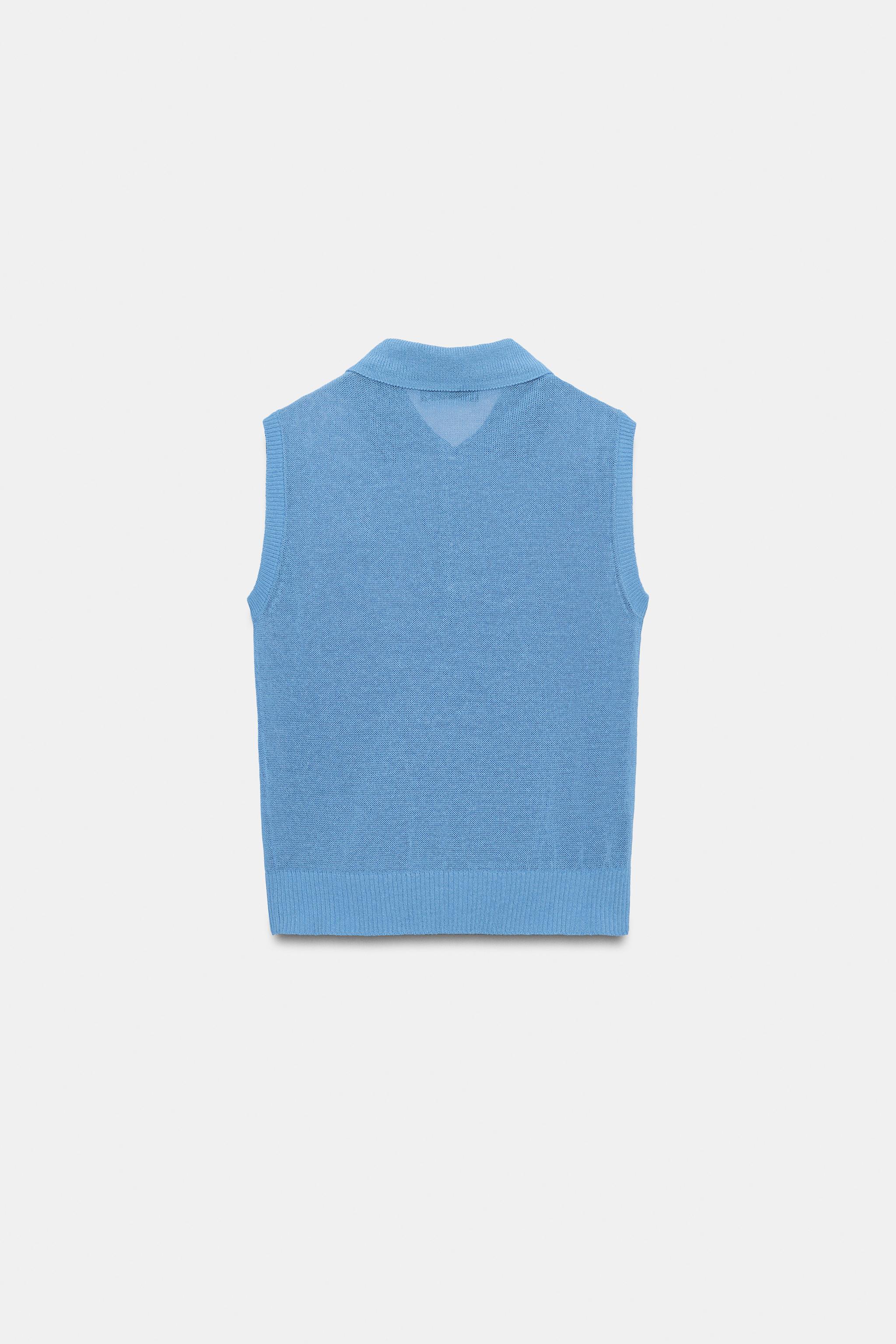 SLEEVELESS KNIT POLO