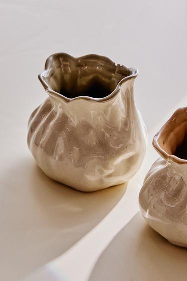 Zara ARTICHOKE CERAMIC VASE - Green