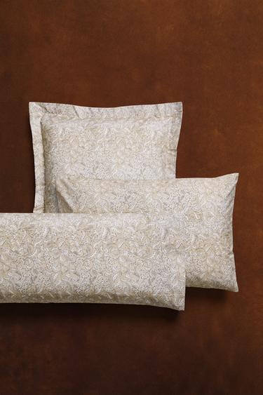 LEAF PRINT PILLOWCASE - Beige by Zara - Image 5