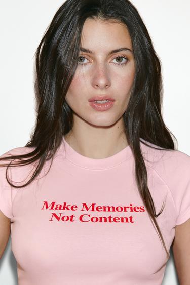SLOGAN T-SHIRT - Pink by Zara