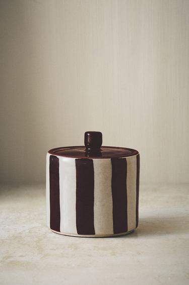 POT DE BAIN RAYURES MARRON - Marron de Zara - Image 4