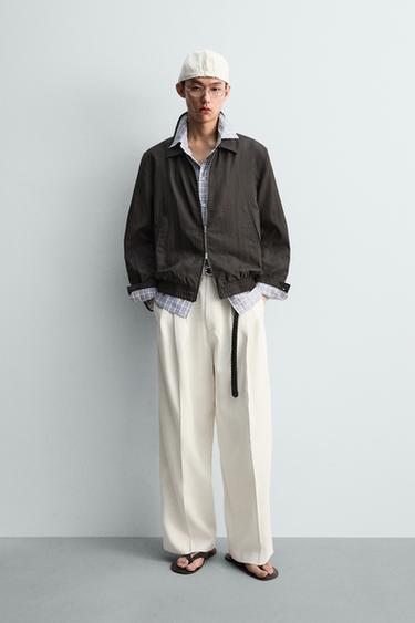 RELAXED FIT TECHNICAL JACKET - Brown by Zara - Image 0