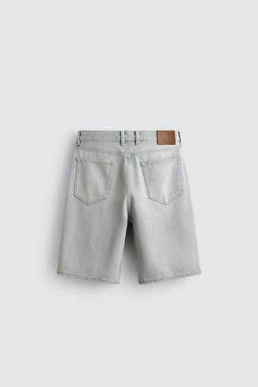 RELAXED FIT DENIM BERMUDA SHORTS - Light blue by Zara - Image 6