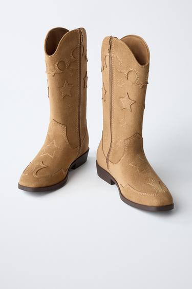 BOTTES COW-BOY ÉTOILES - Marron de Zara - Image 3