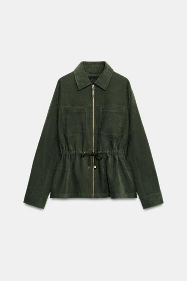 CAZADORA CINTURA AJUSTABLE - kaki-med de Zara - Imagen 0