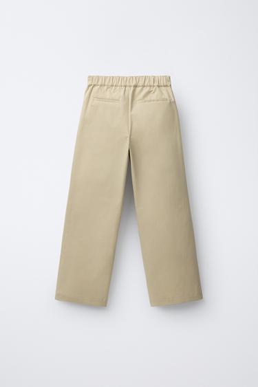 EMBROIDERED POCKET TROUSERS - Butter by Zara - Image 1