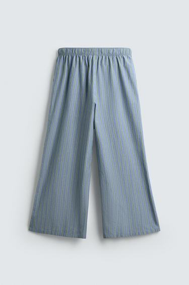 STRIPED OVERSIZE FIT TROUSERS - Blue by Zara - Image 7