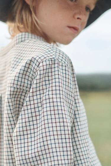 CHEMISE À CARREAUX ÉDITION LIMITÉE - Écru de Zara - Image 2