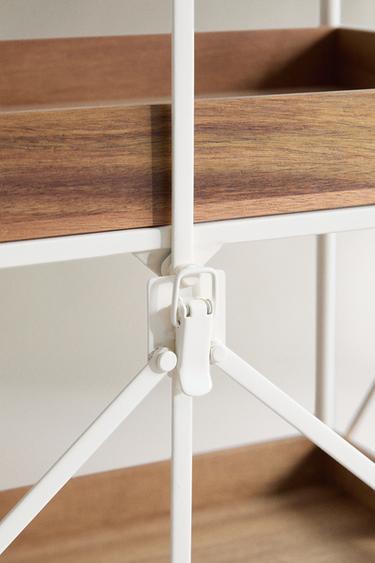 DESSERTE PLIABLE MÉTAL ET BOIS - Beige clair de Zara - Image 3