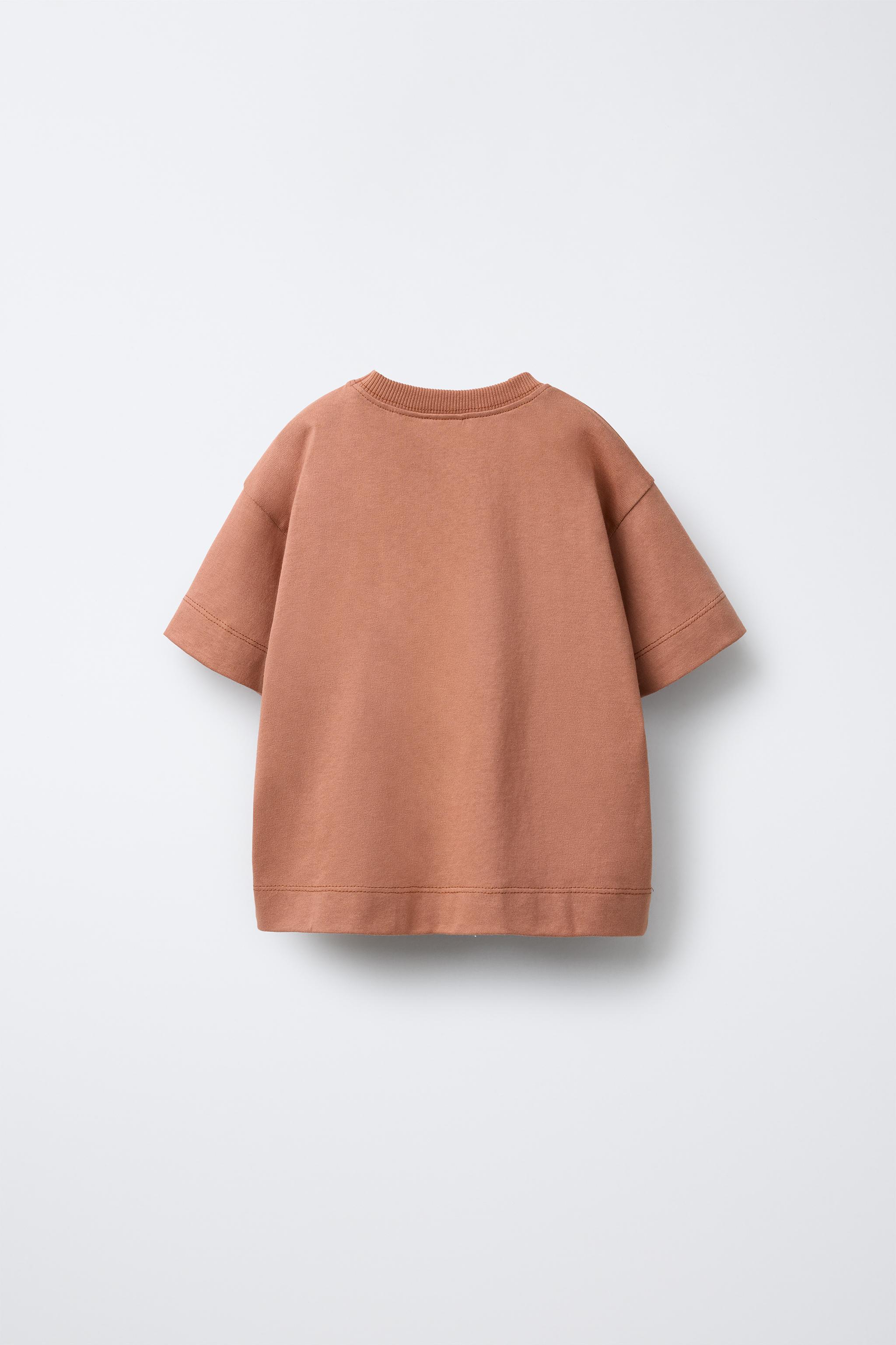 スペイン発送 ZARA 写真プリントTシャツ カジュアル 今季新作！ テキストプリントTシャツ - 濃青 | ZARA Japan / 日本