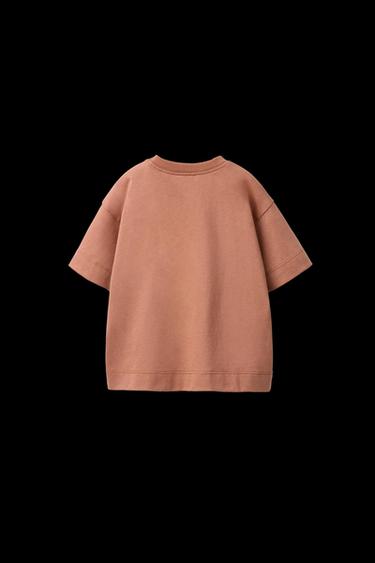 T-SHIRT MIT TEXT - Rost von Zara