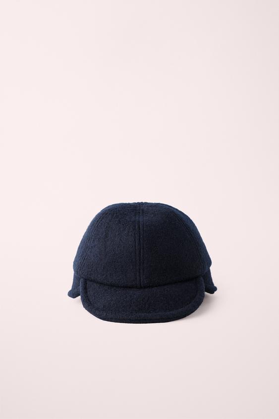 100% WOOL CAP CREATED BY CARAMEL LONDON X ZARA - Navy blue by Zara - Image 0